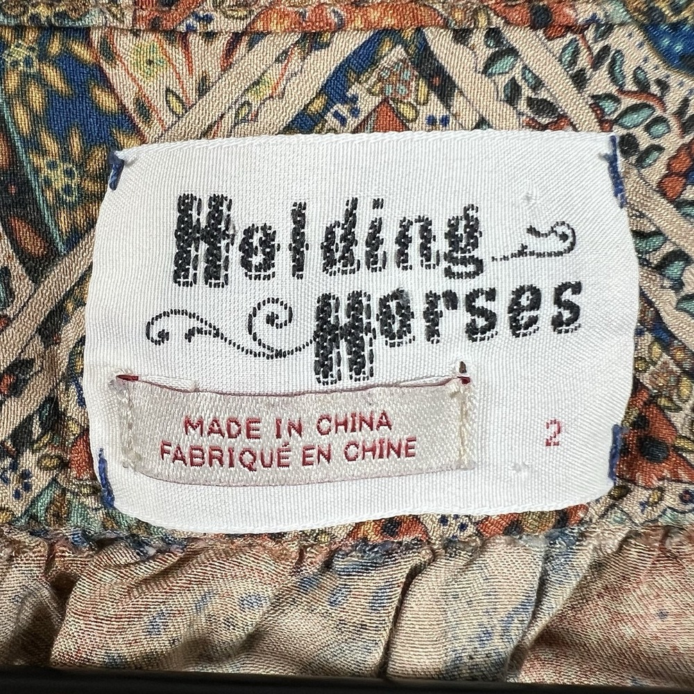 Anthropologie Holding Horses Womens 2 Paisley Print Elastic Waist Mini Dress‎ - Picture 5 of 6